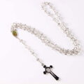 Miranda Sklenený ruženec ROS004 Black Cross