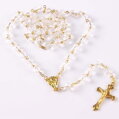Sklenený ruženec Miranda Gold 030