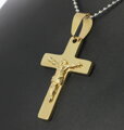Krížik Amira Gold s nerezovou retiazkou
