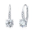 Silvego strieborné náušnice s čirým Swarovski zirkónom 7 mm - LPS1274S