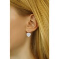 Silvego strieborné náušnice srdce so Swarovski kryštálmi SILVEGOB36011
