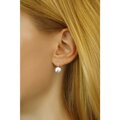SILVEGO strieborné náušnice so Swarovski ® Crystals 8 mm rivoli číre - VSW041E-clear