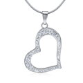 Silvego Strieborný prívesok srdce se Swarovski® Crystals B16086