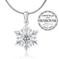 SILVEGO strieborný prívesok snehová vločka so Swarovski ® Crystals JJJP0811