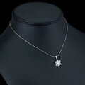 SILVEGO strieborný prívesok snehová vločka so Swarovski ® Crystals JJJP0811