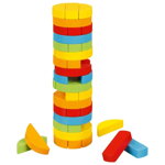 Goki Drevená Veža Jenga Farebná guľatá
