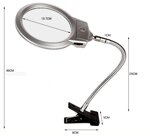 Lupa s LED osvetlením a klipom L39824