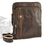 Taška crossbody kožená BHPC Explore M BH-381-25 hnedá