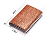 Púzdro na karty a bankovky Cardslide Miranda Croco Light brown