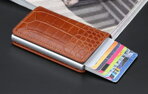 Púzdro na karty a bankovky Cardslide Miranda Croco Light brown