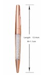 Pero s čirými kryštálmi Miranda W001 Rose Gold