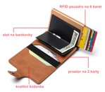 Púzdro na karty a bankovky Cardslide AM0151 modré