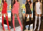 Bodystocking G string red