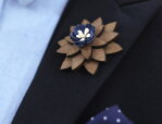 Brošňa Miranda Wooden Flower 11-12