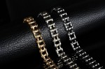 Náramok moto reťaz Golden 21,5 cm