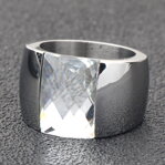 Prsteň Miranda Crystal CG1178 Steel