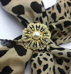 Spona na šatku Miranda Pearl  AM55 Gold