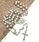 Ruženec Miranda White Pearls R81233
