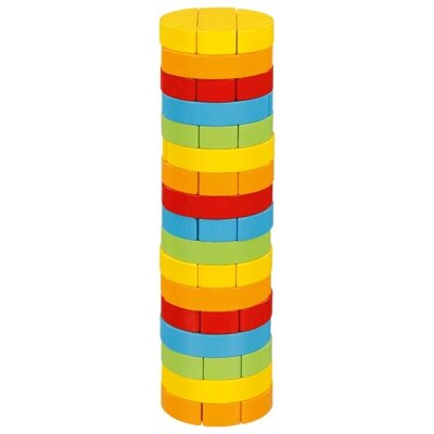 Goki Drevená Veža Jenga Farebná guľatá