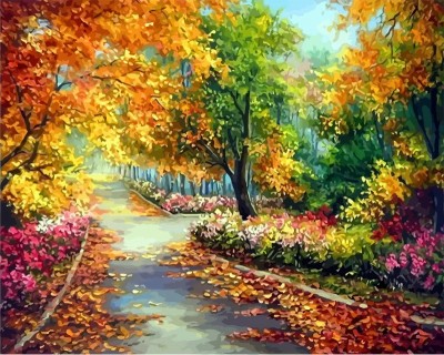 Maľovanie podľa čísiel Jesenný park