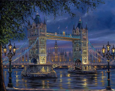 Maľovanie podľa čísiel Tower Bridge Londýn