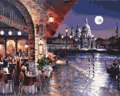 Maľovanie podľa čísiel Nočné Benátky