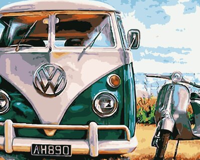 Malovanie podľa čísiel Volkswagen Hippie Van DX861