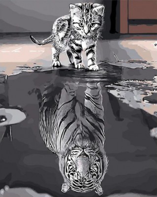 Maľovanie podľa čísiel Malý tiger MT1014