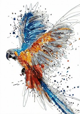 Maľovanie podľa čísiel Papagáj P6245