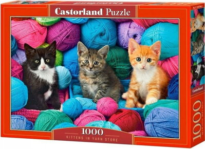 CASTORLAND Puzzle Mačky v klbkách vlny - 1000 dielov