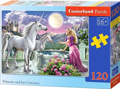Castorland Puzzle 120 dielov Princezná a jednorožec