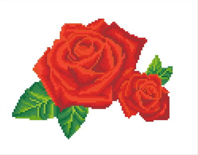 Diamantový obrázok Červené ruže
