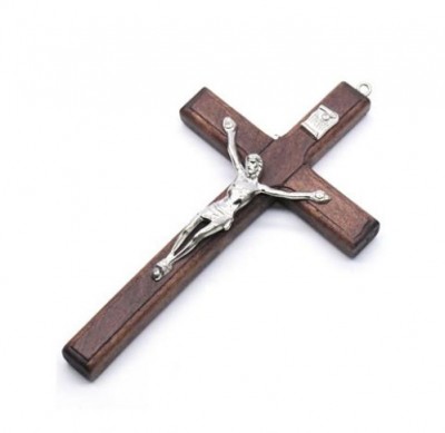 Kríž kresťanský drevený na stěnu KM0301 hnedý