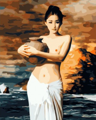 Maľovanie podľa čísiel Dievča s Amforou