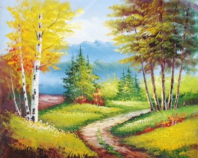 Maľovanie podľa čísiel Lesný chodník