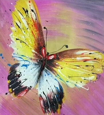 Maľovanie podľa čísiel Motýľ 50QA