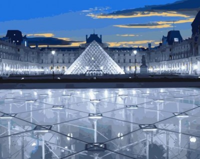 Maľovanie podľa čísiel Louvre - Paris DX1803