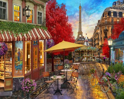 Maľovanie podľa čísiel Parížska ulička R9919