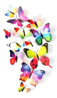 3D dekorácia Motýle dúha