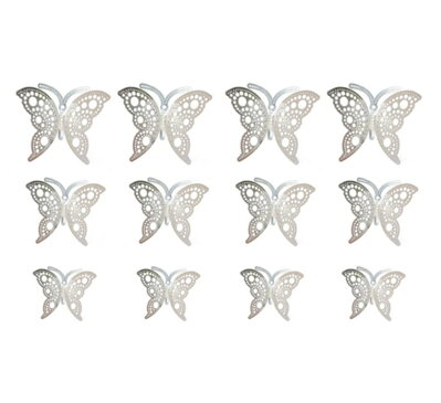 3D dekorácia Motýle HB009 Silver
