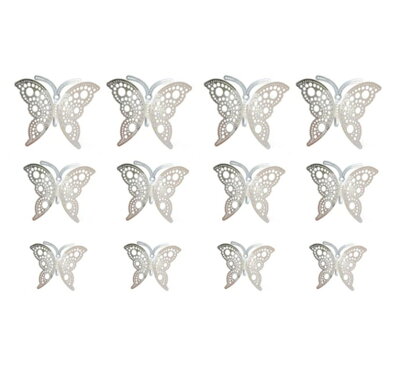 3D dekorácia Motýle HB009 Silver
