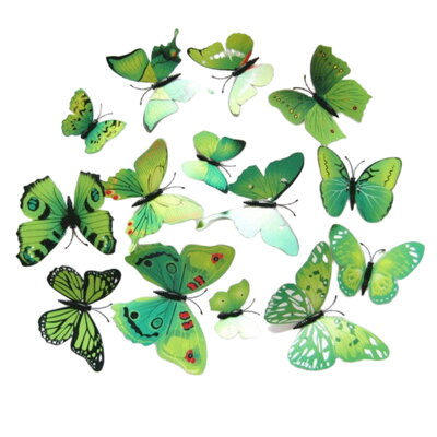 3D dekorácia Motýle zelení