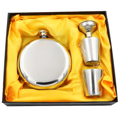 Guľatá ploskačka set Hip Flask 150ml