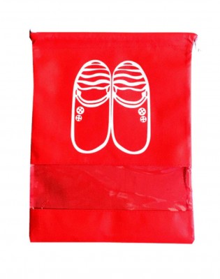 Cestovná taška na boty červena