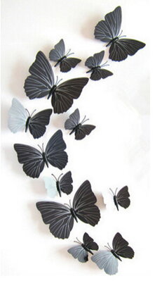 Dekorácia na stenu motýli black and wihte