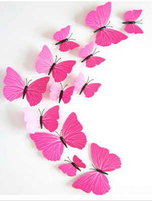 3D dekorácia Motýle ružoví
