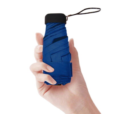 Skládací mini dáždnik D8515  tm modrý 16cm