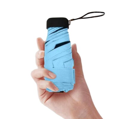 Skládací mini dáždnik D8515 sv. Modrý 16cm