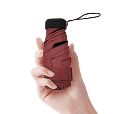 Skládací mini dáždnik D8515 vínový 16cm
