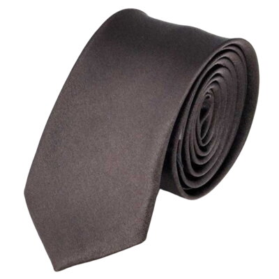  Hnedá kravata jednofarebná